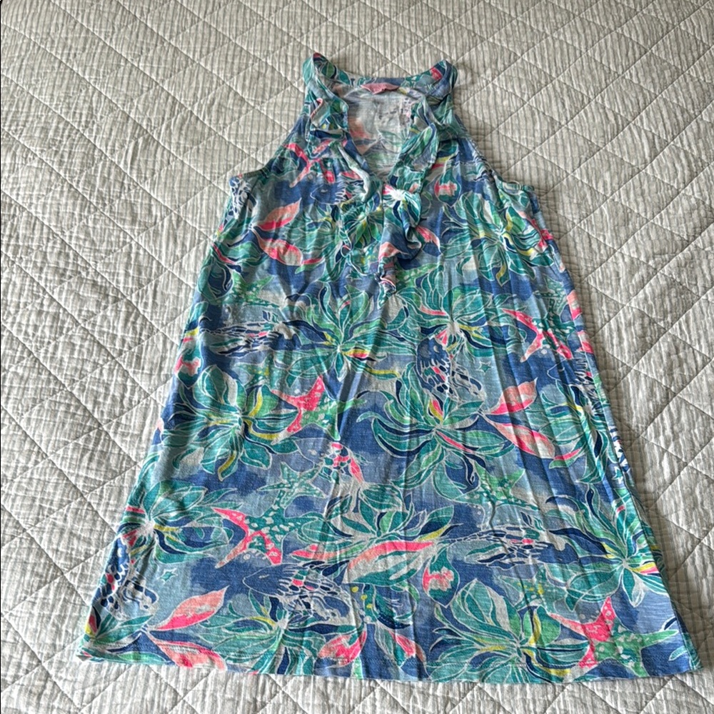 Lilly Pulitzer Pink and Blue cotton sundress
